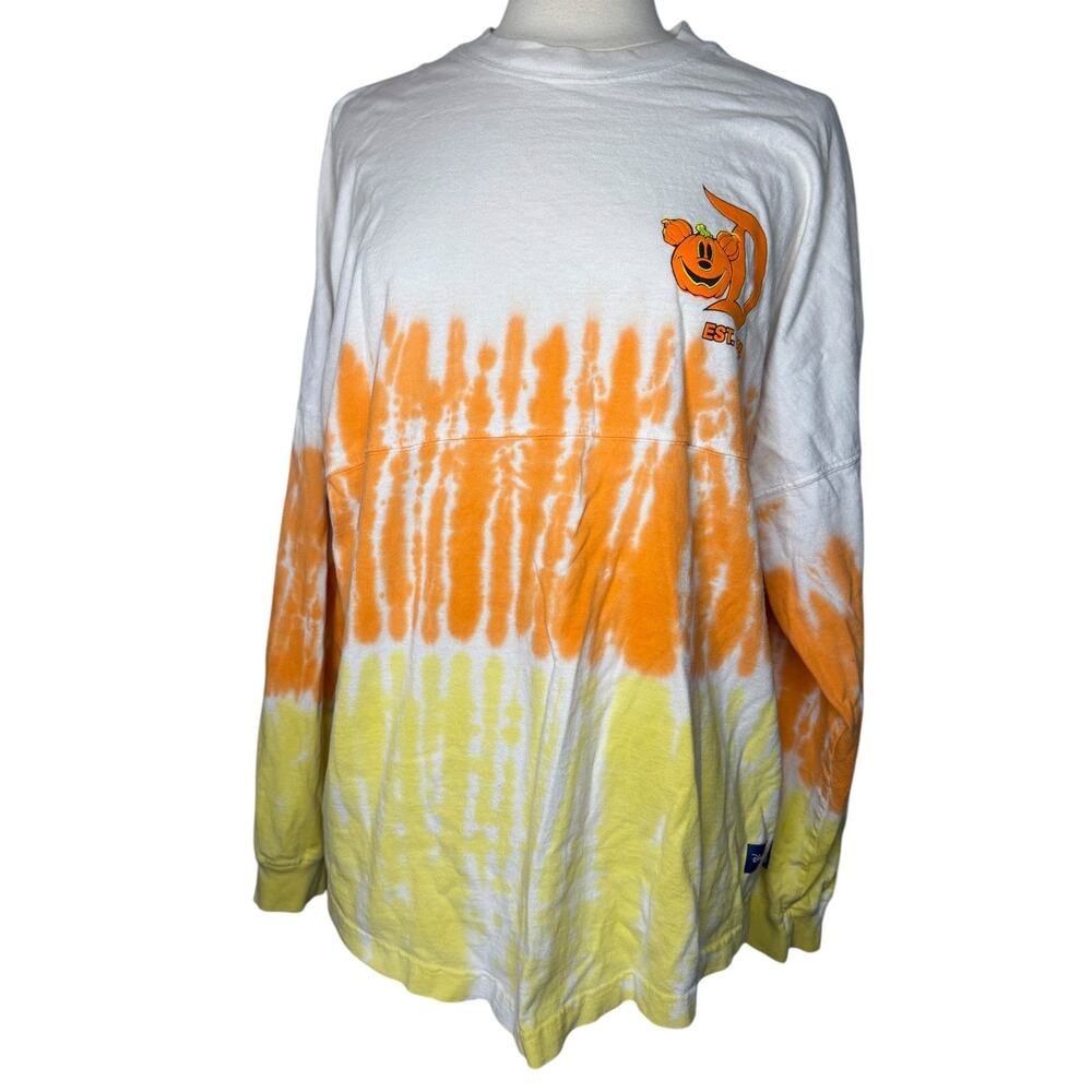 Disneyland Resort Halloween Spirit Jersey Mickey Pumpkin Tie Dye Shirt